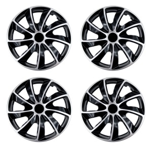 Set 4 Capace roti quad bicolor 16" negru-argintii - Img 2