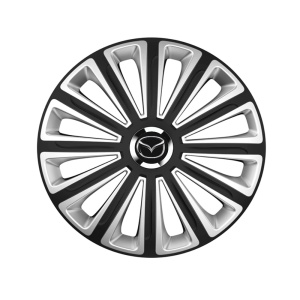 Set 4 capace roti R15 Compatibil Cu Mazda Trend Silver-Black