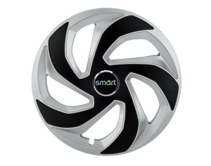 Set 4 capace roti Rex Gri-Negru R16 pentru gama auto Smart
