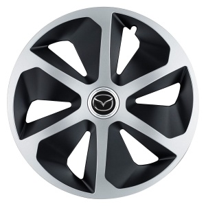 Set 4 capace roti Roco Gri-Negru R17 pentru gama auto Mazda - Img 3
