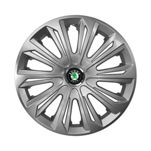 Set 4 capace roti Strong silver varnished R15 Compatibil Cu Skoda - Img 3
