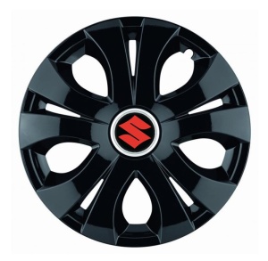 Set 4 Capace Roti Top Negru R15, Compatibil Cu Suzuki - Img 1