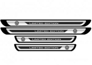 Set 4 stickere protectii praguri gri pentru VW crom - Img 4