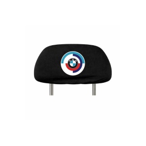 Set 5 huse tetiere negre, pentru gama auto BMW ANIVERSAR - Img 2