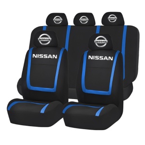 Set Huse Scaune Universale Compatibile cu Nissan – Negru/Albastru