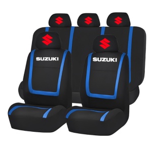 Set Huse Scaune Universale Compatibile cu Suzuki – Negru/Albastru