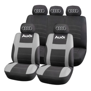 Set Huse Scaune Universale HLX2 Compatibile cu Audi – Negru/Gri