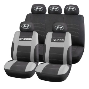Set Huse Scaune Universale HLX2 Compatibile cu Hyundai – Negru/Gri