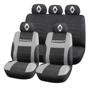 Set Huse Scaune Universale HLX2 Compatibile cu Renault – Negru/Gri