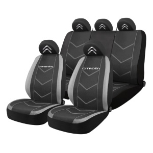 Set Huse Scaune Universale HLX3 Compatibile cu Citroen – Negru/Gri