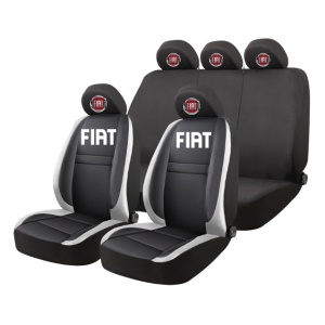 Set Huse Scaune Universale HLX4 Compatibile cu Fiat – Negru/Gri