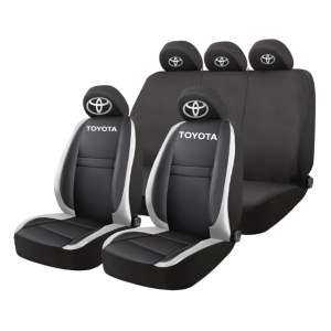 Set Huse Scaune Universale HLX4 Compatibile cu Toyota – Negru/Gri
