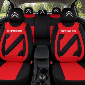 Set Huse Scaune Universale Nero Rosu Personalizate cu Citroen - Img 2