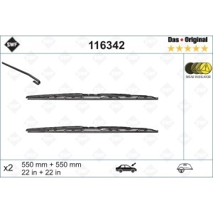 Set stergatoare auto SWF Das Original 55+55 cm pentru parbriz - Img 4