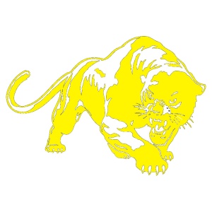 Sticker auto "Leopard" 20x13 cm, galben
