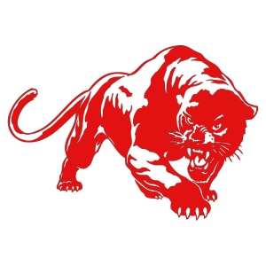 Sticker auto "Leopard" 20x13 cm, rosu