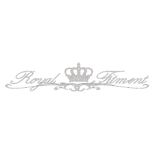 Sticker auto "Royal Fitment", 50x16 cm, alb