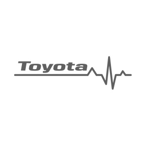 Sticker auto ''Toyota life'', 20x7 cm, gri