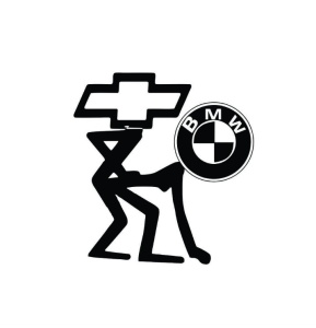 Sticker Chevrolet Boss 13x12 cm, Creative Rey®