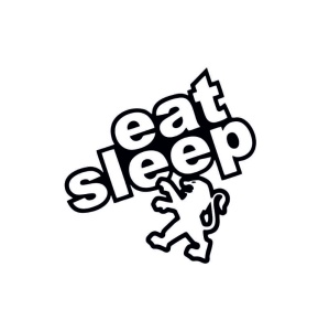 Sticker Eat-Sleep-Peugeot 12x12 cm, Creative Rey®