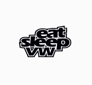 Sticker EAT SLEEP VOLKSWAGEN 15x9 cm, Creative Rey®