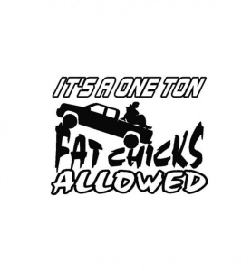 Sticker Fat chicks allowed 15 cm, Creative Rey®