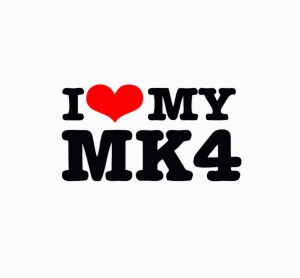 Sticker I Love My Mk4 13x6.7 cm, Creative Rey®
