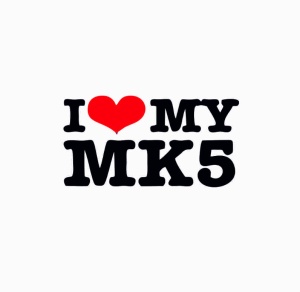 Sticker I LOVE MY MK5 13x6.7 cm, Creative Rey®