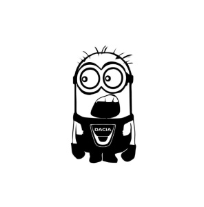 Sticker Minion Dacia 15x8.3 cm, Creative Rey®