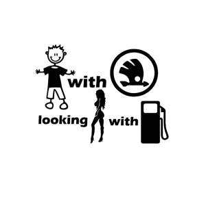 Sticker SUNT BAIAT CU SKODA 15x11 cm, Creative Rey®