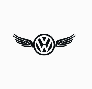 Sticker Volkswagen Aripi 15x15.2 cm, Creative Rey®