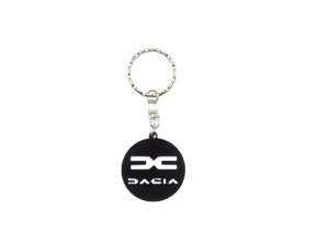 Breloc auto din plastic negru Dacia