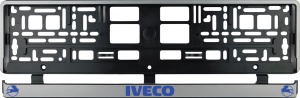 Set 2 bucati, suport numar inmatriculare argintiu Iveco IV
