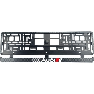 Set 2 bucati, suport numar inmatriculare Carbon, Audi II - Img 2