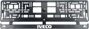 Set 2 bucati, suport numar inmatriculare Carbon, IVECO