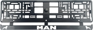 Set 2 bucati, suport numar inmatriculare Carbon, MAN III