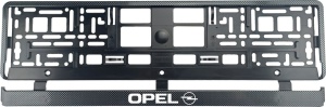 Set 2 bucati, suport numar inmatriculare Carbon, Opel