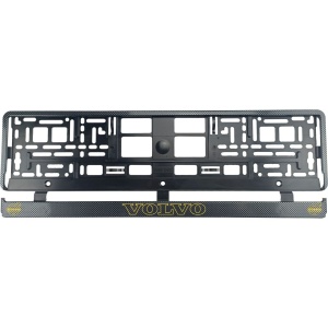 Set 2 bucati, suport numar inmatriculare carbon VOLVO V - Img 2