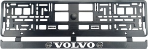 Set 2 bucati, suport numar inmatriculare carbon VOLVO