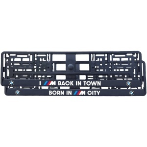 Set 2 bucati suport numar inmatriculare personalizat BMW M CITY