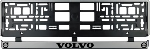 Set 2 bucati, suport numar inmatriculare Volvo alb