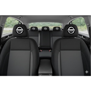 Set 2 huse tetiere negre, pentru gama auto NISSAN - Img 3