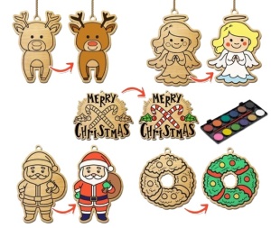 Set 26 Ornamente pentru Bradul de Crăciun + Acuarele - Img 1