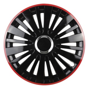Set 4 Capace Falcon Negru Cu Rama Rosie R14