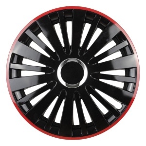 Set 4 Capace Falcon Negru Cu Rama Rosie R14 - Img 2