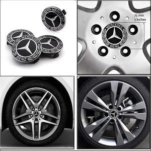 Set 4 Capace Jante Aliaj Mercedes 75mm Negre - Img 15