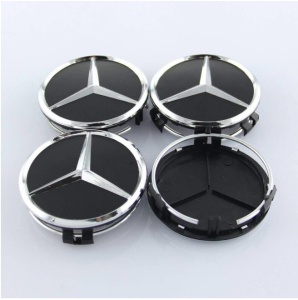 Set 4 Capace Jante Aliaj Mercedes-Benz 75mm, Negre - Img 4