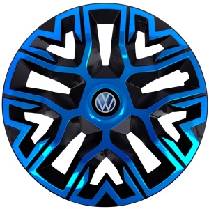 Set 4 Capace Roti 14 `` Best Albastru-Negru, Compatibile Cu Volkswagen - Img 1