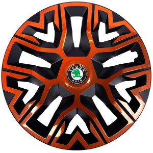 Set 4 Capace Roti 14 `` Best Cupru-Negru, Compatibile Cu Skoda - Img 1