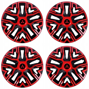 Set 4 Capace Roti 14 `` Best Rosu-Negru, Compatibile Cu Mitshubisi - Img 2